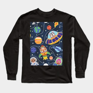 Astronaut Puppies Long Sleeve T-Shirt